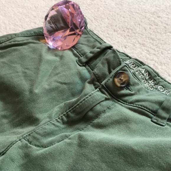 Green Midi Shorts - Picture 2 of 4